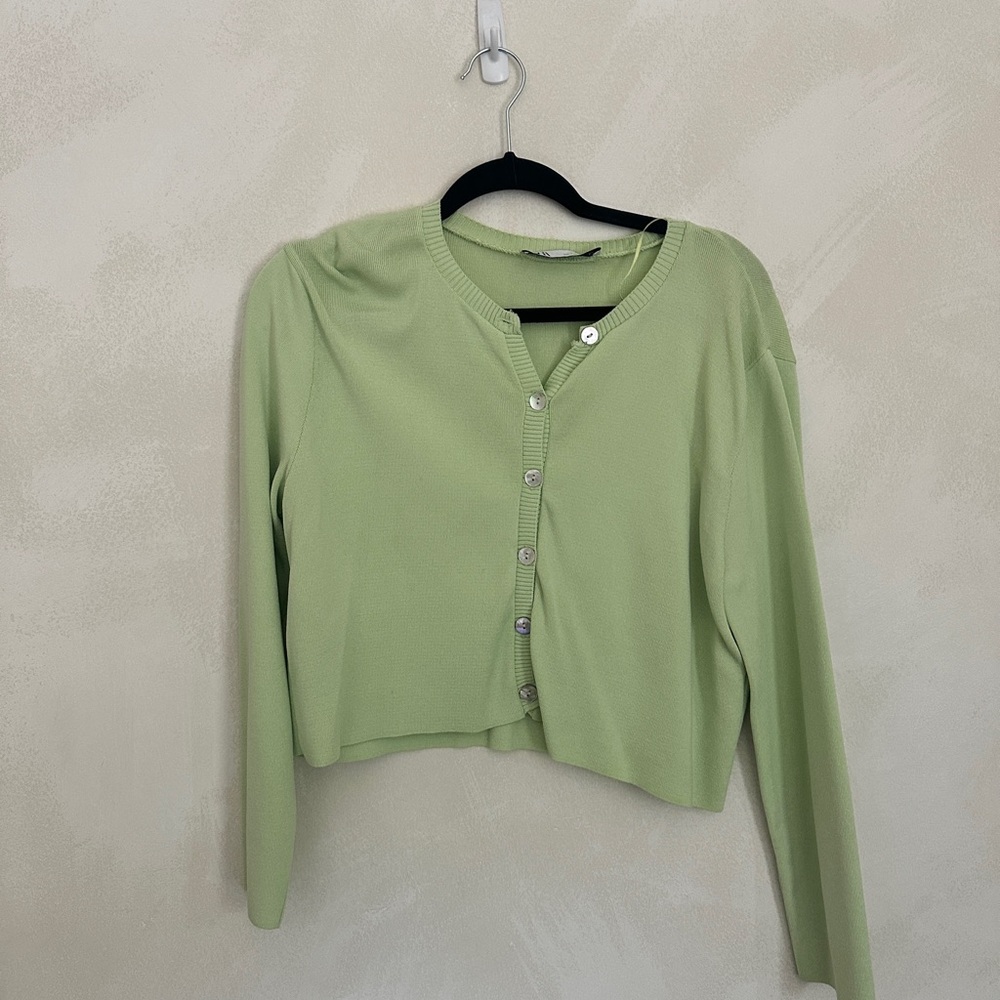 Green Button-Up Women's Top